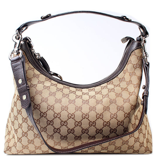 Gucci GG Canvas Shoulder Bag Canvas Hobo