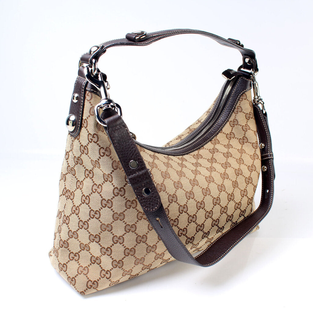 Gucci GG Canvas Shoulder Bag Canvas Hobo