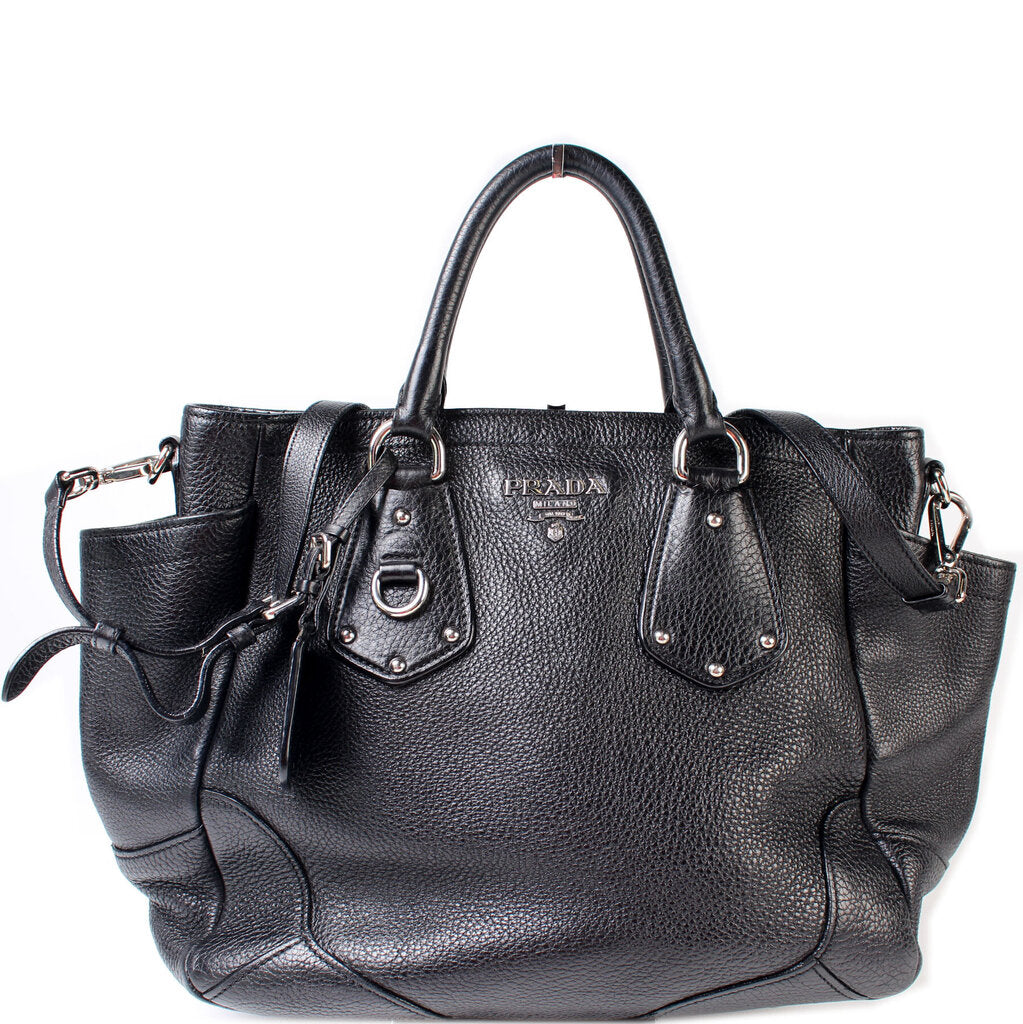 Prada Pebbled Shoulder Bag