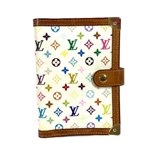 Louis Vuitton Notebook cover R20896 Agenda PM Monogram Canvas White Multicolor Handbag