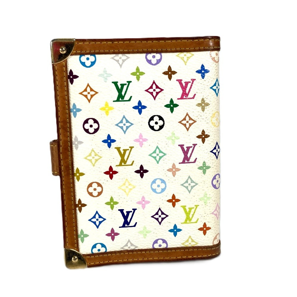 Louis Vuitton Notebook cover R20896 Agenda PM Monogram Canvas White Multicolor Handbag