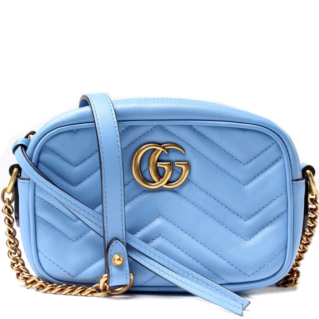 Gucci Marmont Camera Blue Mini Travel Bag Bag Blue