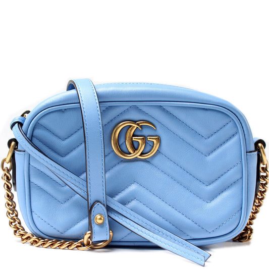 Gucci Marmont Camera Blue Mini Travel Bag Bag Blue