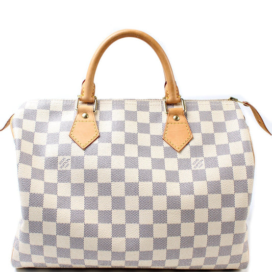 Louis Vuitton Speedy 30 Azur Damier Handbag Azur 26