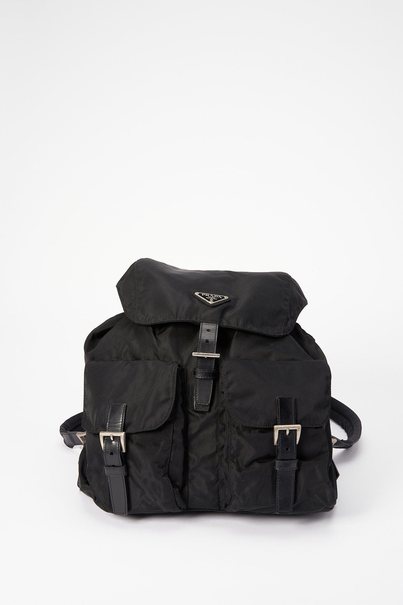 Prada Backpack Nylon Black Nylon Backpack 1630