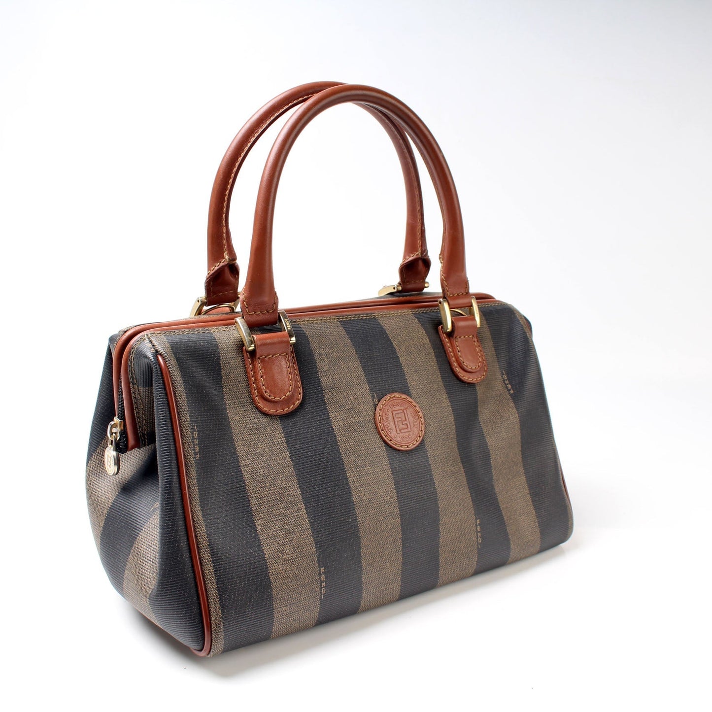 Fendi Pequin Boston Bag Small Travel Bag