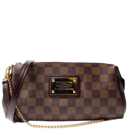 Louis Vuitton Eva Ebene Damier Clutch Bag Ebene 16