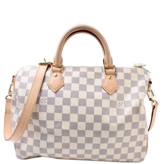 Louis Vuitton Speedy 30 Bandouliere Azur Damier Handbag Azur 8