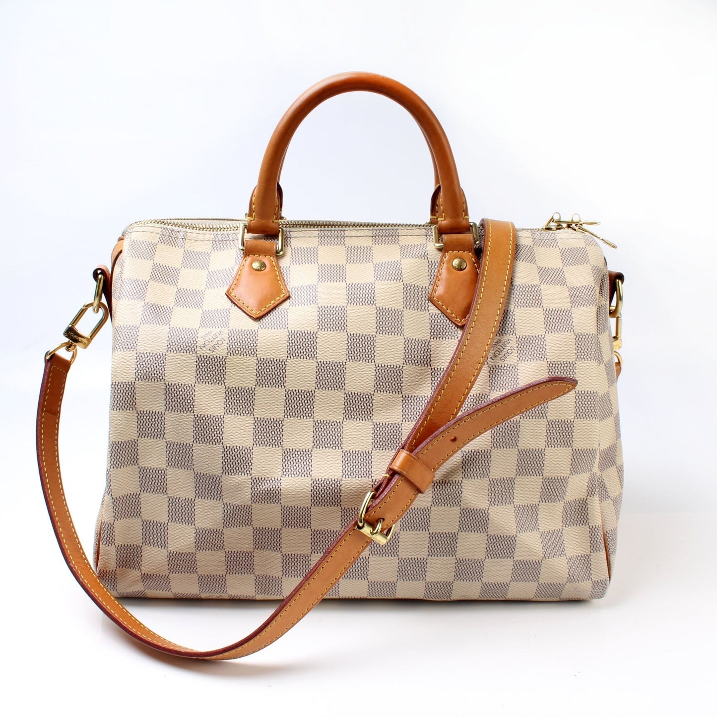Louis Vuitton Speedy 30 Bandouliere Azur Damier Handbag Azur 9