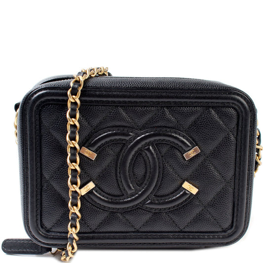 Chanel Filigree Vanity W Caviar 25M Clutch Bag