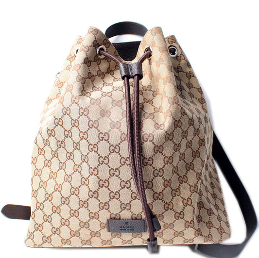 Gucci GG Drawstring Backpack Canvas Jewelry Drawstring Backpack