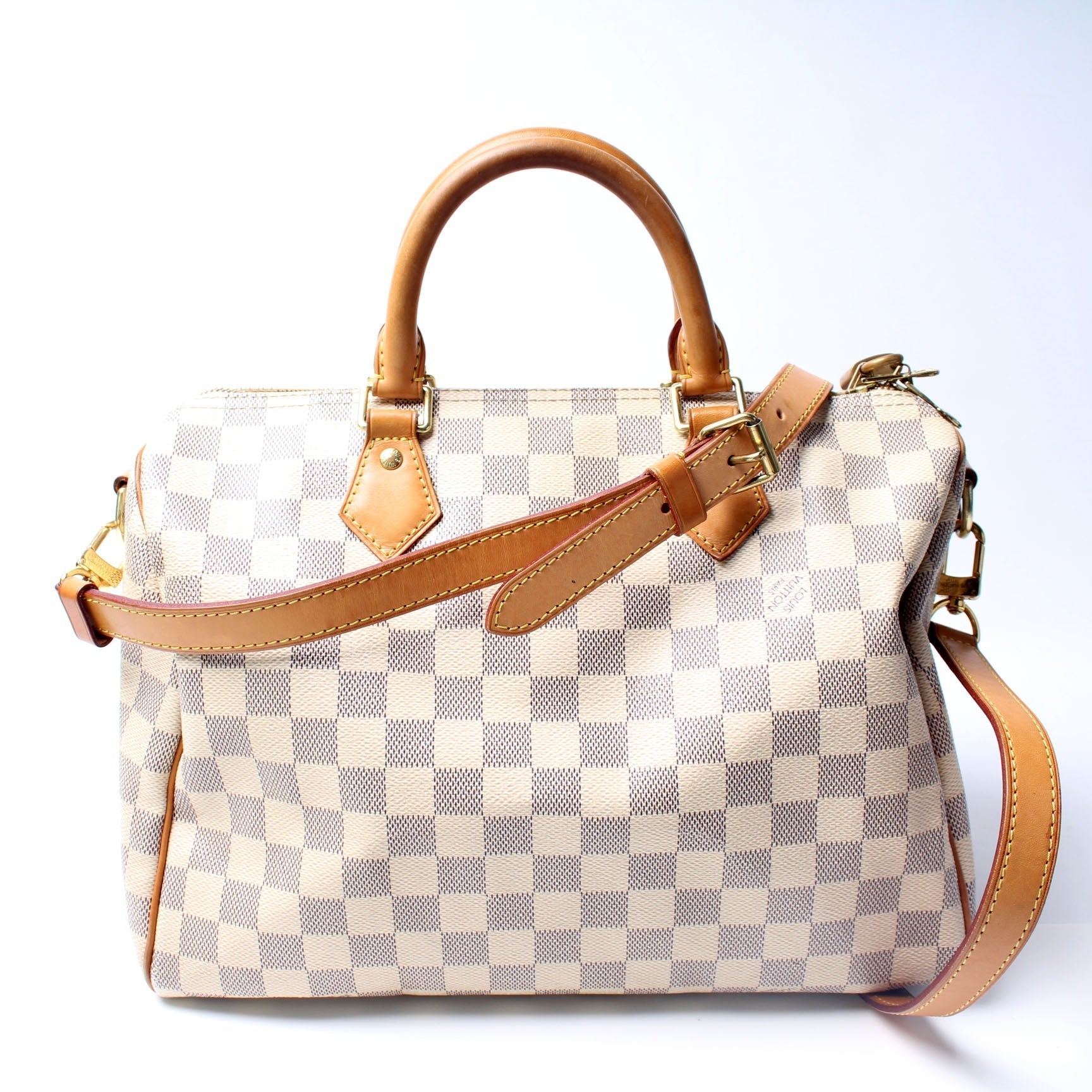 Louis Vuitton Speedy 30 Bandouliere Azur Damier Handbag Azur 10