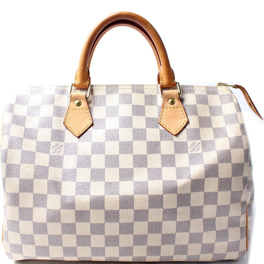 Louis Vuitton Speedy 30 Azur Damier Handbag Azur 1