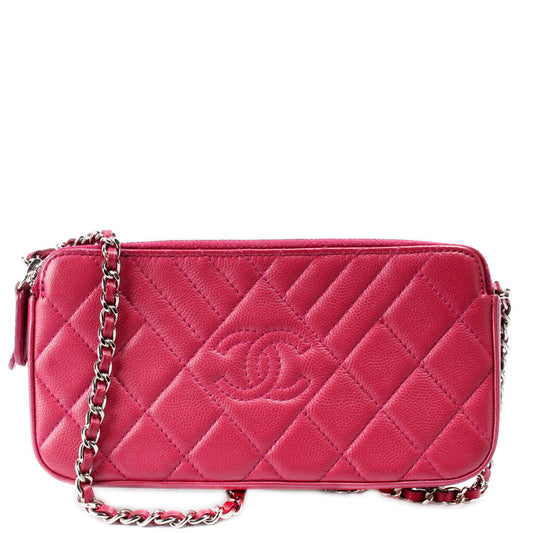 Chanel WOC CC Double Zip Clutch Bag Zip 1