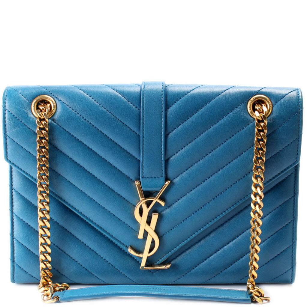 YSL Saint Laurent Saint Laurent Chevron Envelope Bag Medium Travel Bag
