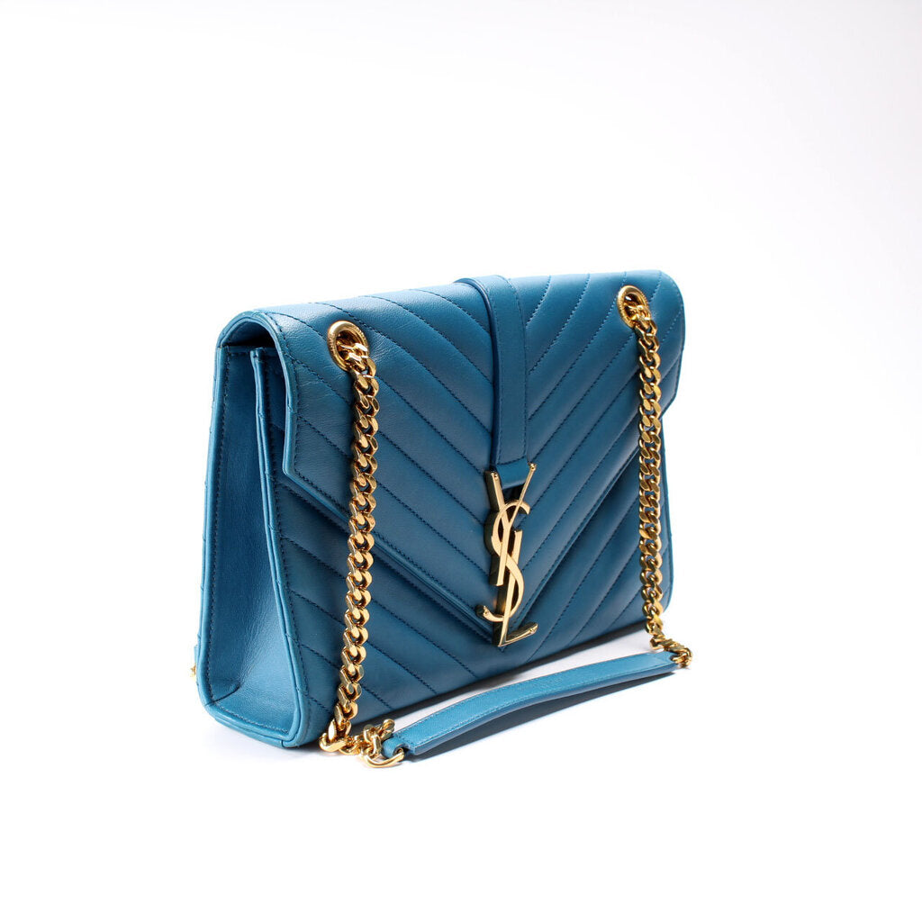 YSL Saint Laurent Saint Laurent Chevron Envelope Bag Medium Travel Bag