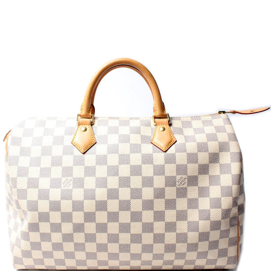 Louis Vuitton Speedy 35 Azur Damier Handbag Azur 1
