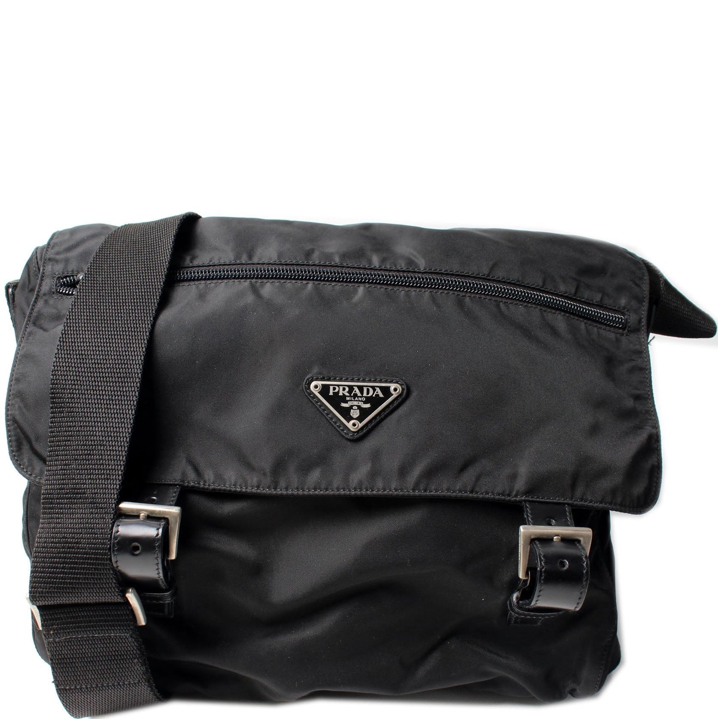Prada Tessuto Messenger Bag Nylon Travel Bag