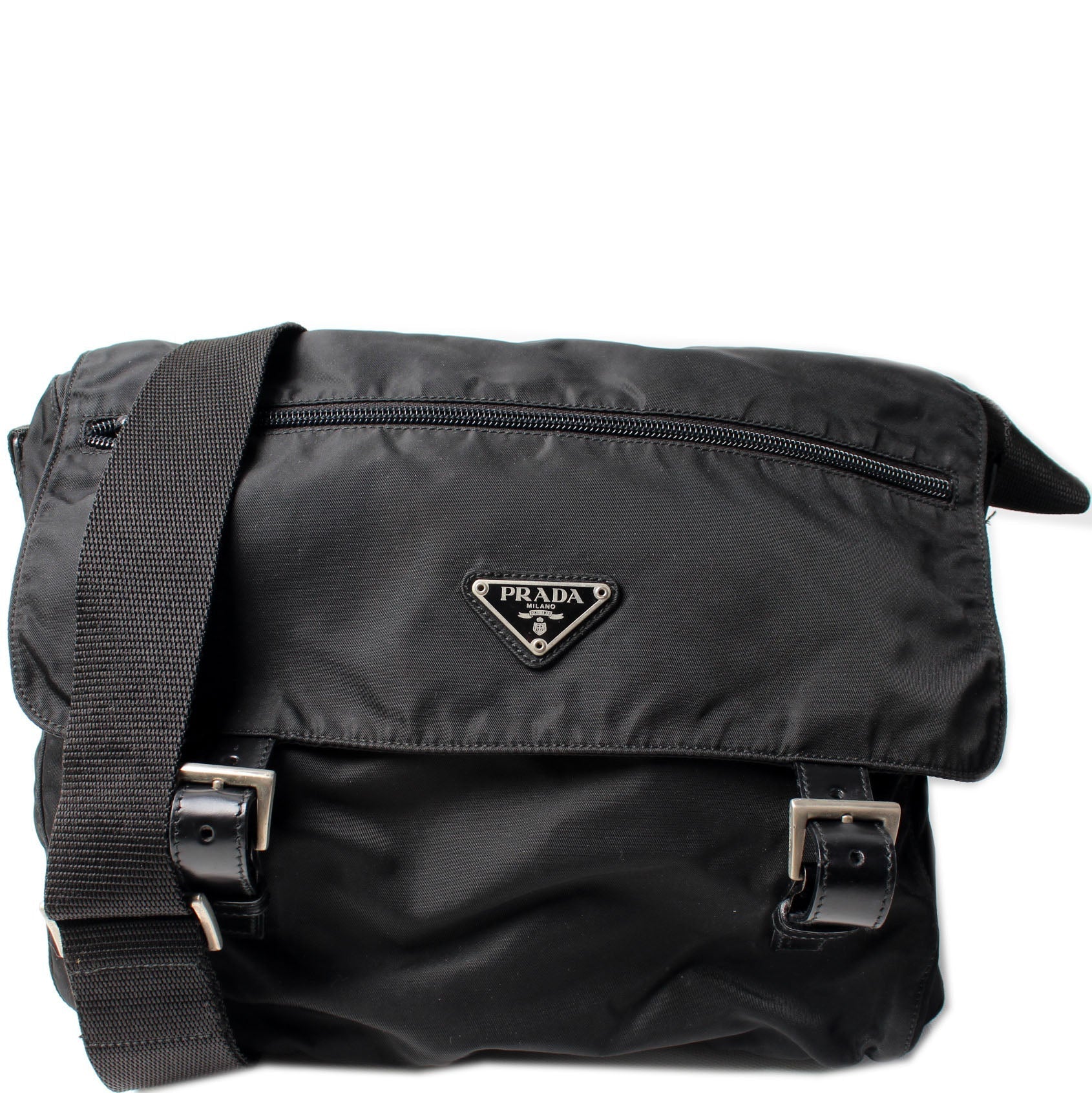 Prada Tessuto Messenger Bag Nylon Travel Bag