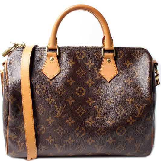 Louis Vuitton Speedy 30 Bandouliere Monogram Handbag Monogram 19