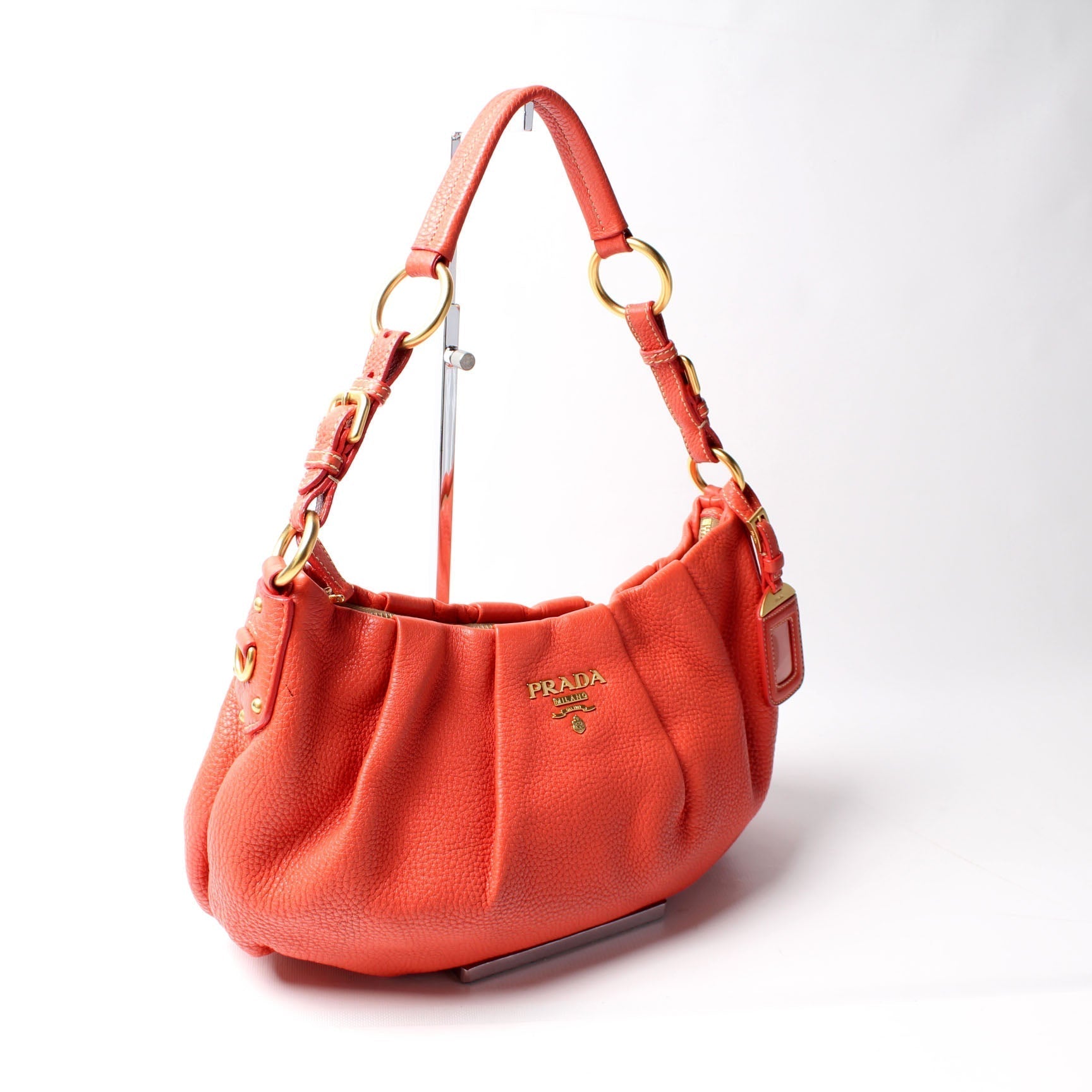 Prada Vitello Daino Hobo Bag Small Travel Bag