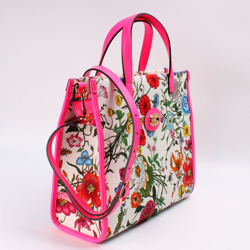 Gucci Flora Tote Bag Canvas Medium