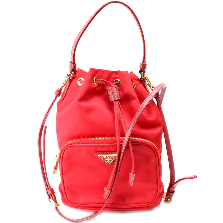 Prada Vela Bag Nylon Bucket Bucket Bag