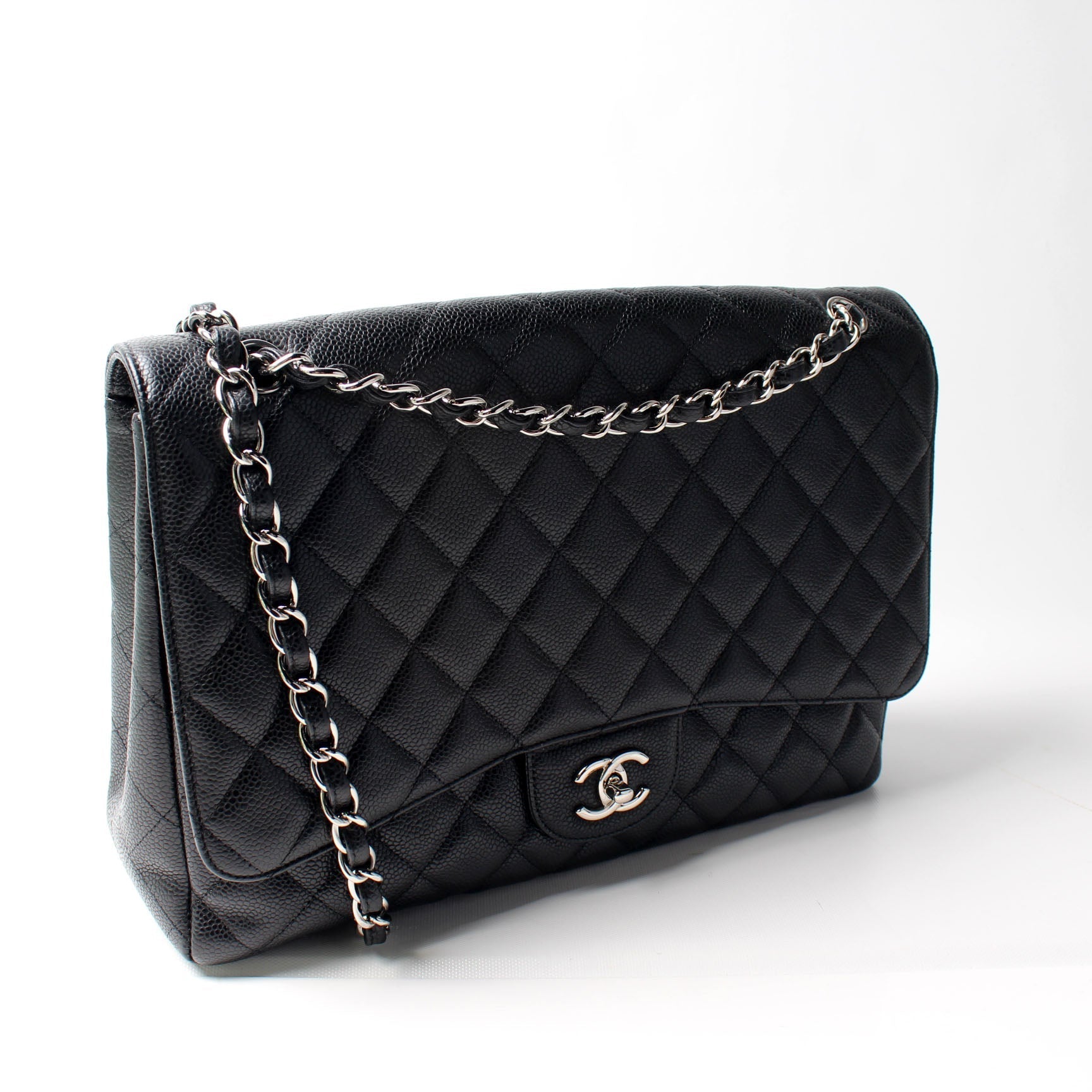 Chanel Classic Flap Maxi Caviar 14M Handbag Caviar 14M