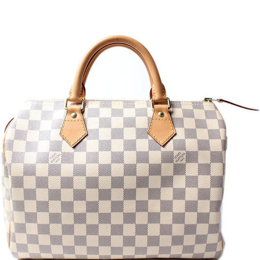 Louis Vuitton Speedy 30 Azur Damier Handbag Azur 32