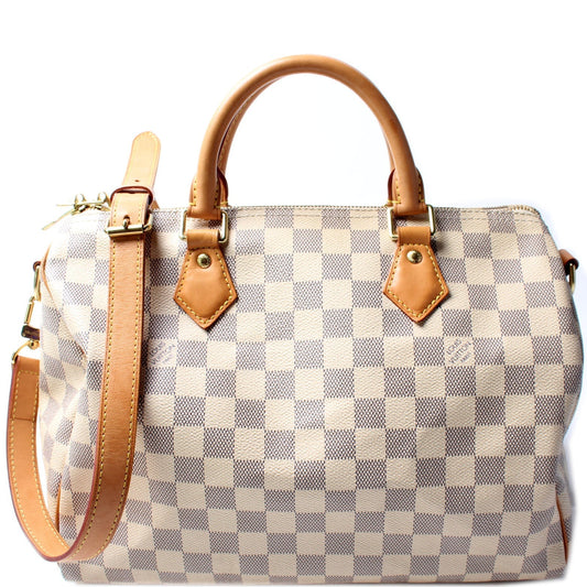 Louis Vuitton Speedy 30 Bandouliere Azur Damier Handbag Azur 12