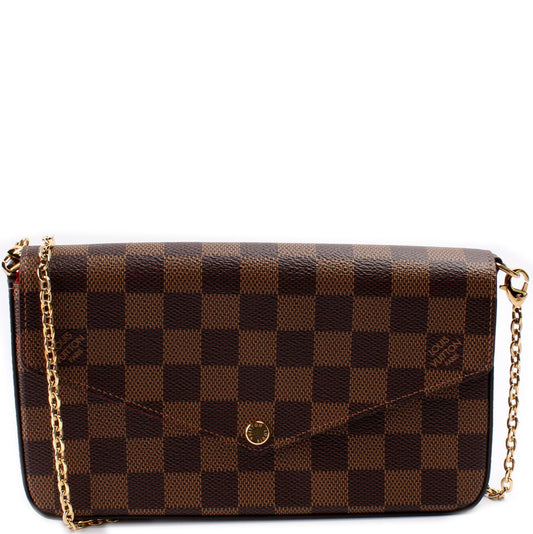 Louis Vuitton Pochette Felicie Ebene Clutch Bag