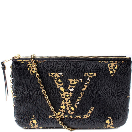 Louis Vuitton Double Zip Pochette Giant Jungle Clutch Bag