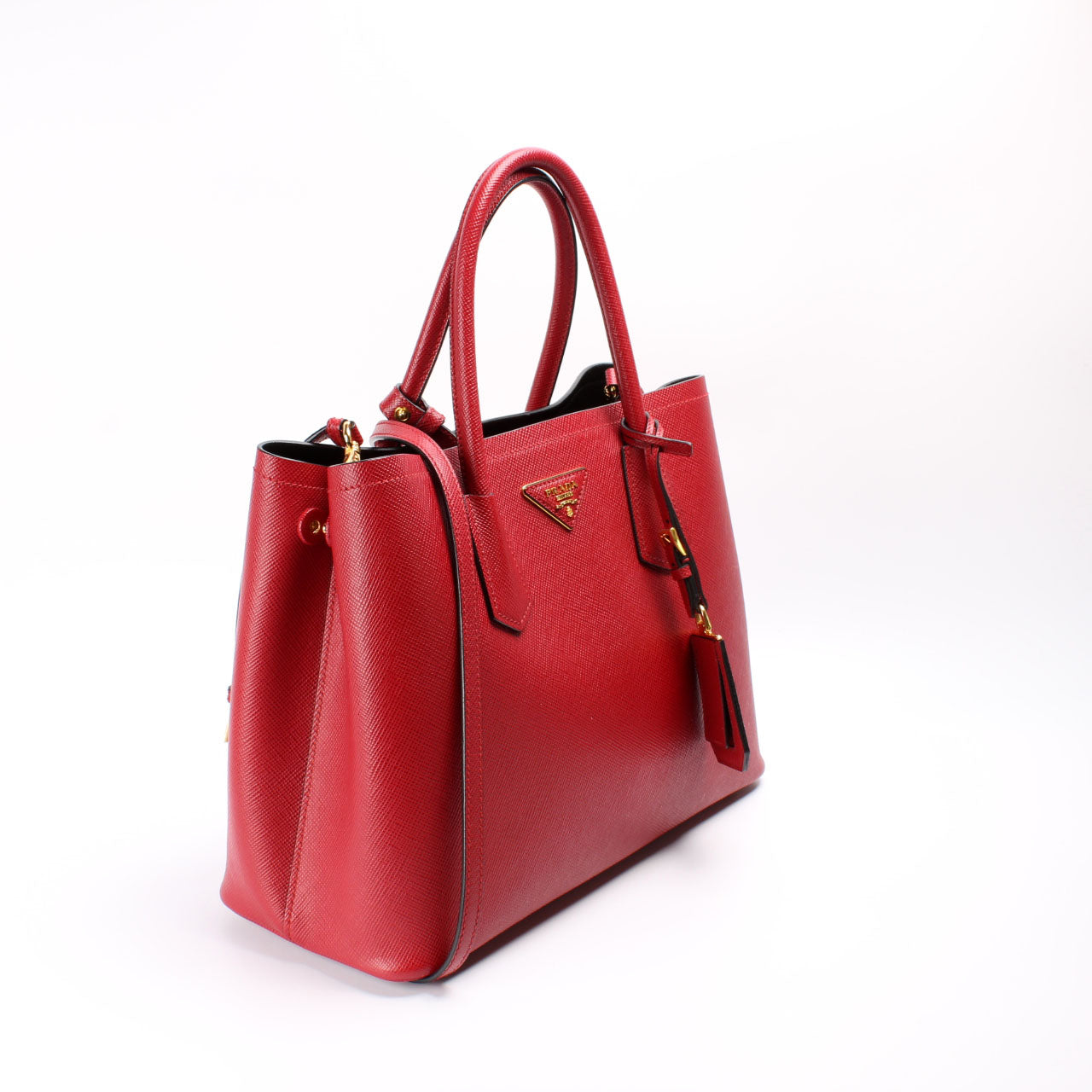 Prada Saffiano Cuir Double Bag Medium Travel Bag Medium Bag