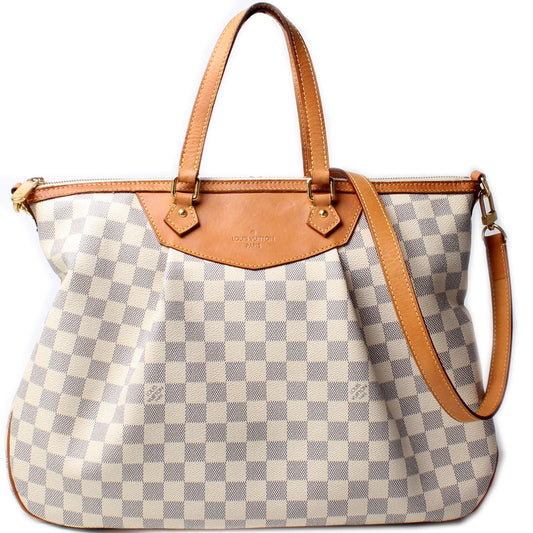 Louis Vuitton Siracusa Azur GM Damier Handbag Azur 5