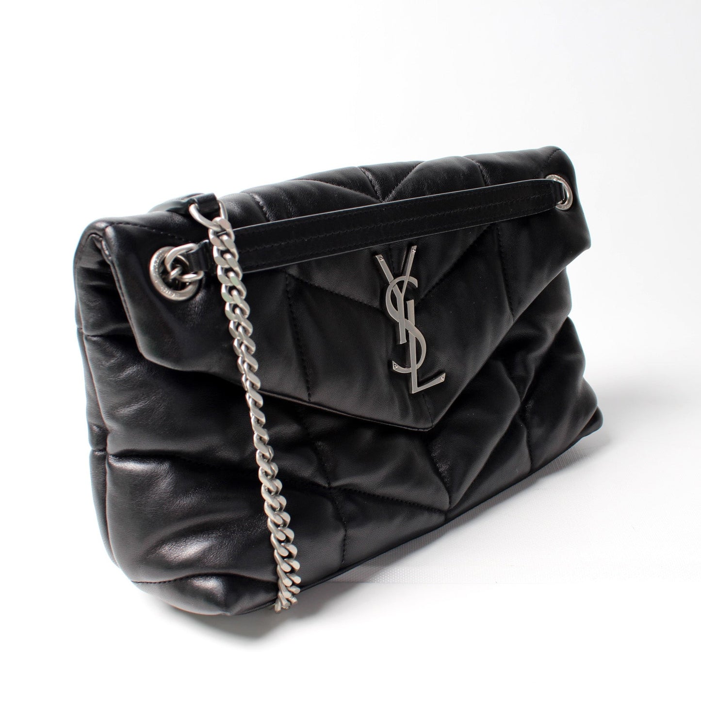 YSL Saint Laurent Puffer Bag Lambskin Quilted Small Travel Bag Small Lambskin 577477