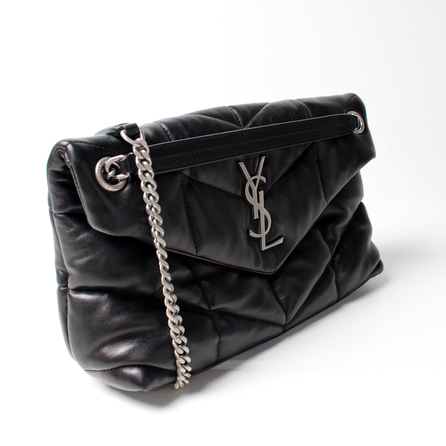 YSL Saint Laurent Puffer Bag Lambskin Quilted Small Travel Bag Small Lambskin 577477