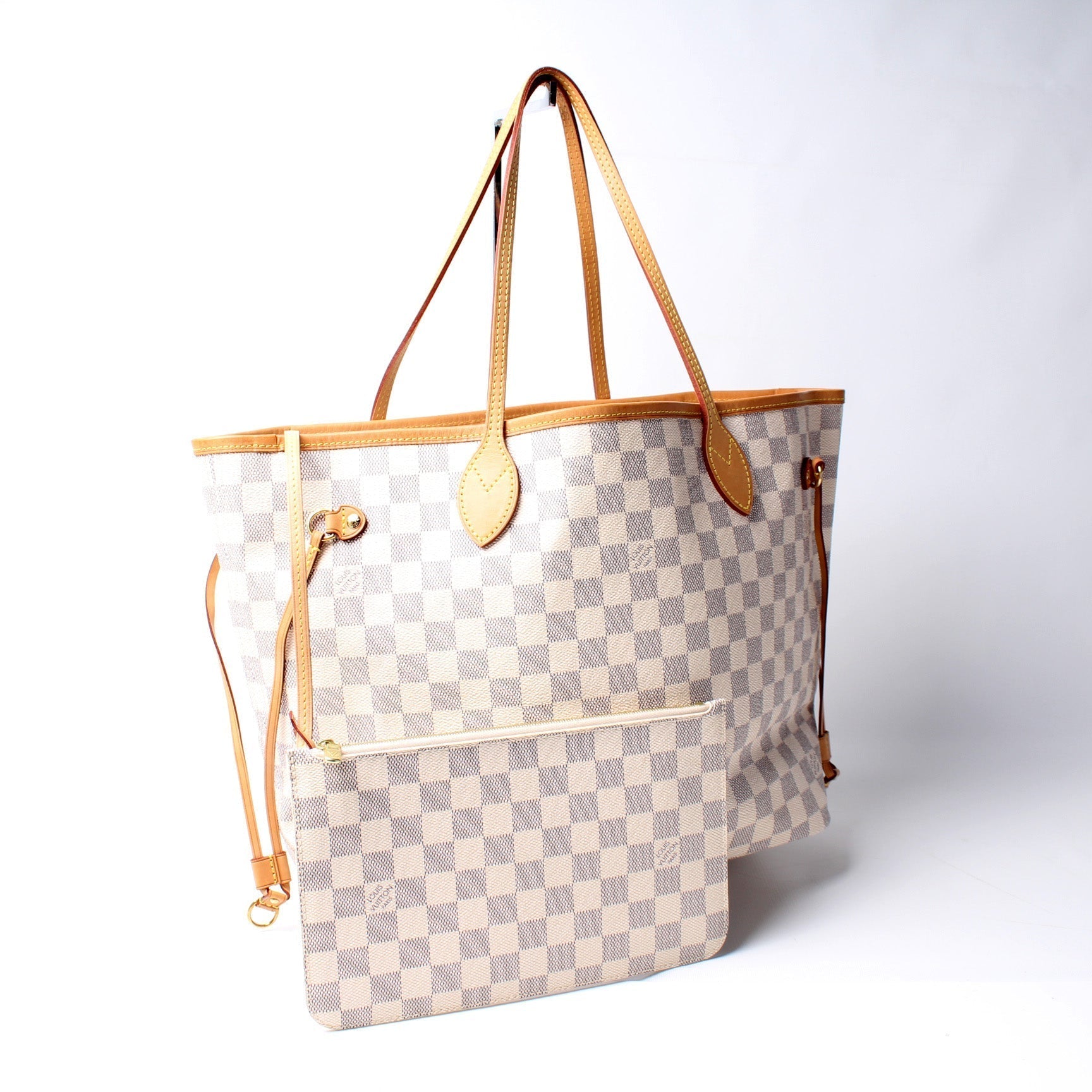 Louis Vuitton Neverfull MM W Azur Damier Wallet Case Azur 3