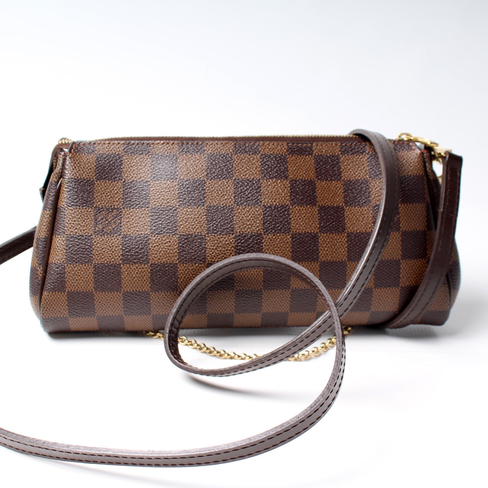 Louis Vuitton Eva Ebene Damier Clutch Bag Ebene 17