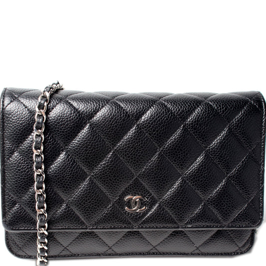 Chanel WOC Classic Quilted Caviar 27M Clutch Bag