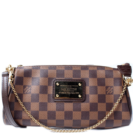 Louis Vuitton Eva Ebene Damier Clutch Bag Ebene 19