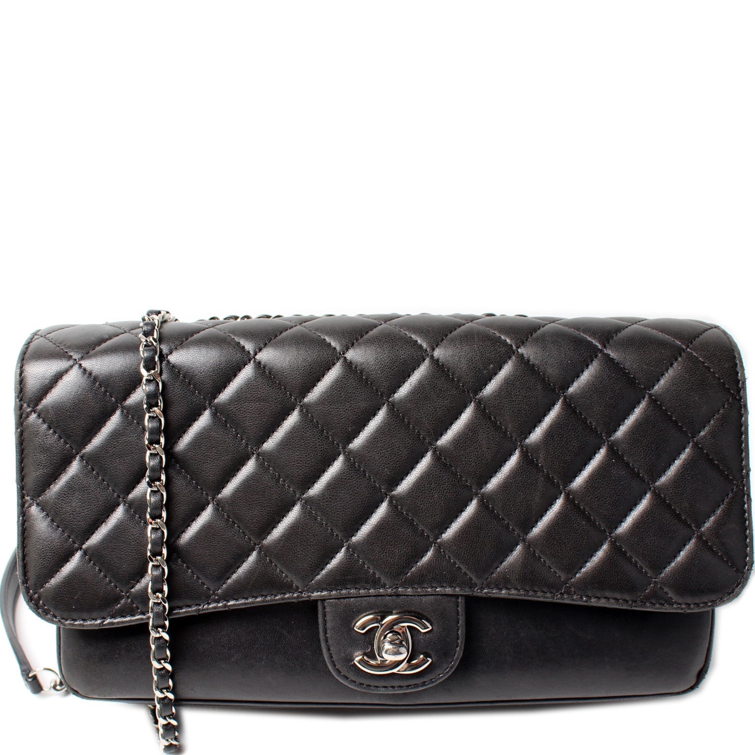 Chanel 4 Accordian Flap Lambskin 16M Handbag