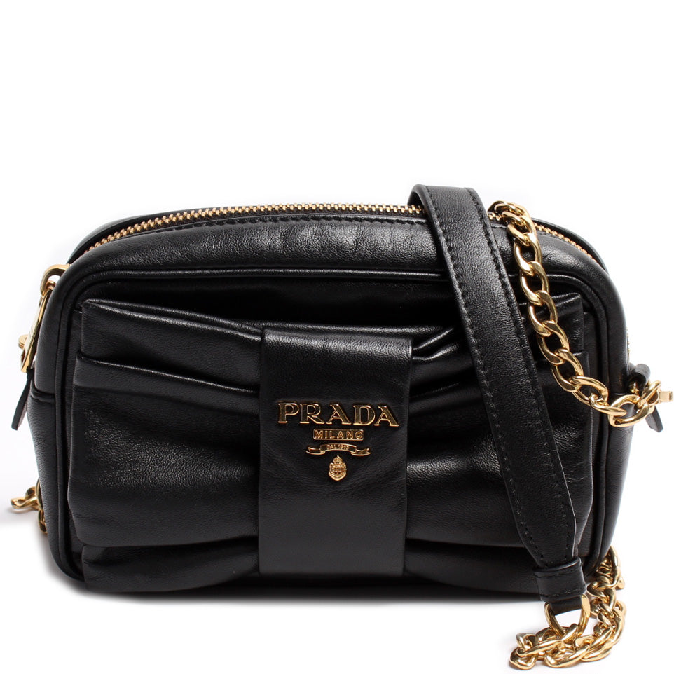 Prada Nappa Bow Crossbody Clutch Bag Crossbody Bag