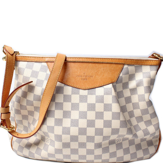 Louis Vuitton Siracusa Azur MM Damier Handbag Azur 9