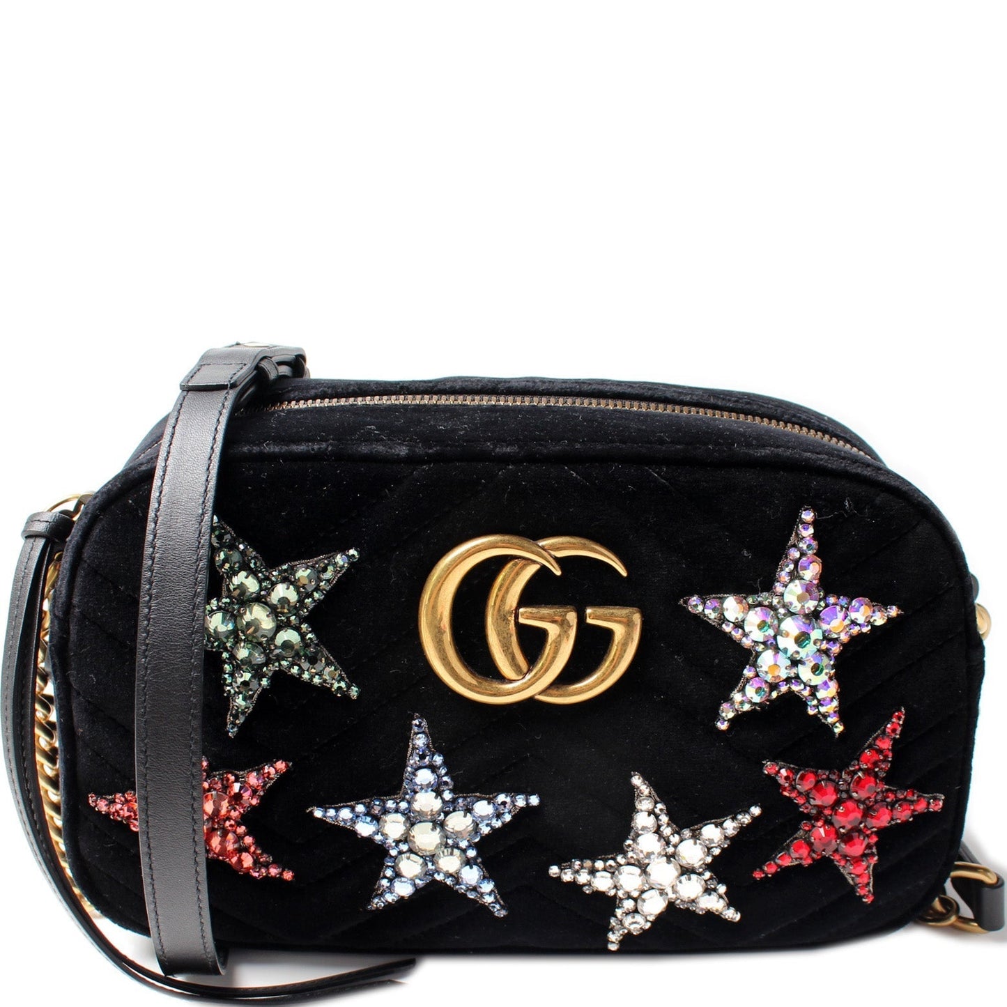 Gucci Marmont Camera Velvet Star Travel Bag