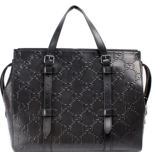 Gucci GG Debossed Tote Bag