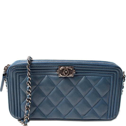 Chanel WOC CC Double Zip 22M Clutch Bag