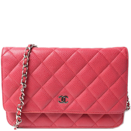 Chanel WOC Classic Quilted Caviar 18M Clutch Bag