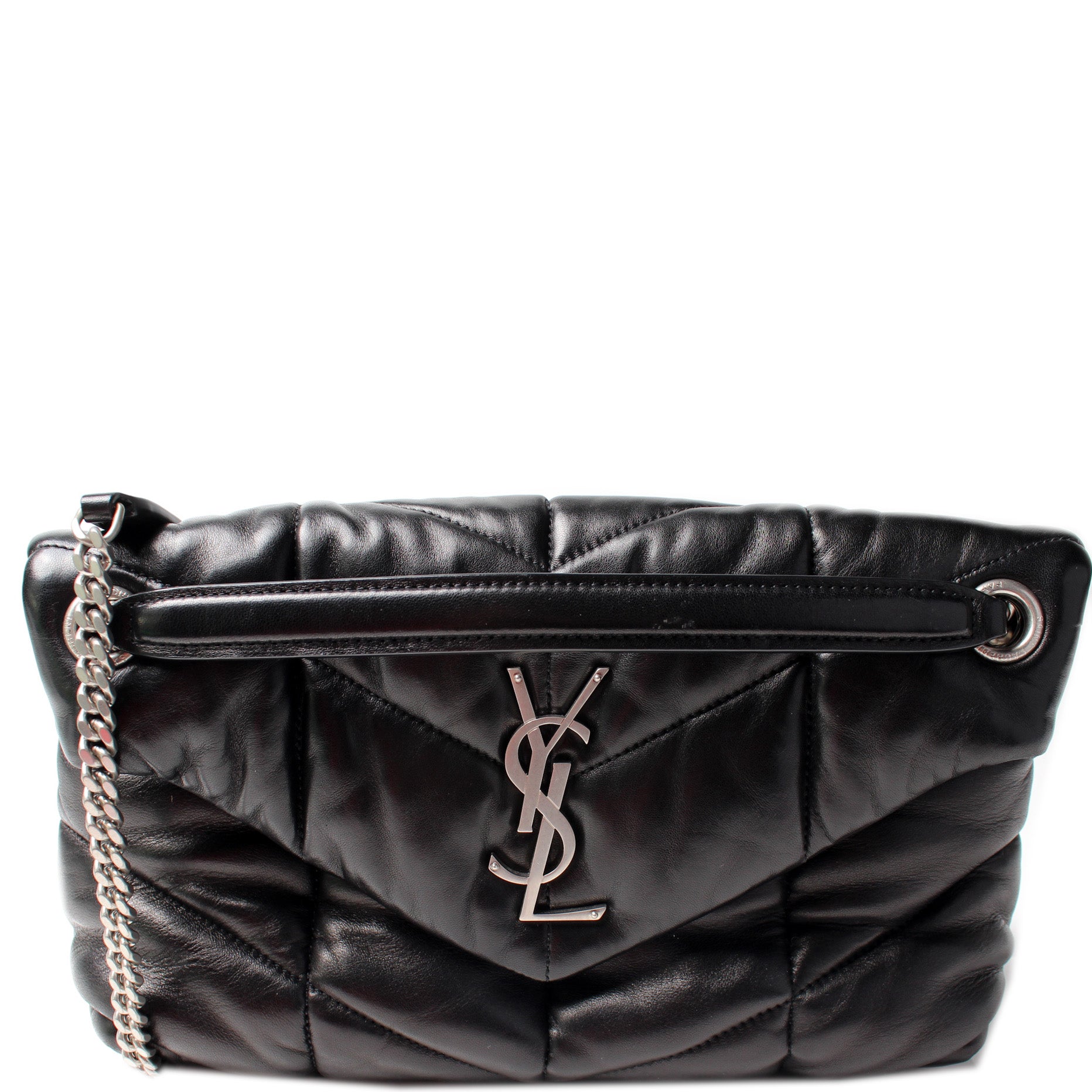 YSL Saint Laurent Puffer Bag Lambskin Quilted Small Travel Bag Small Lambskin 577476