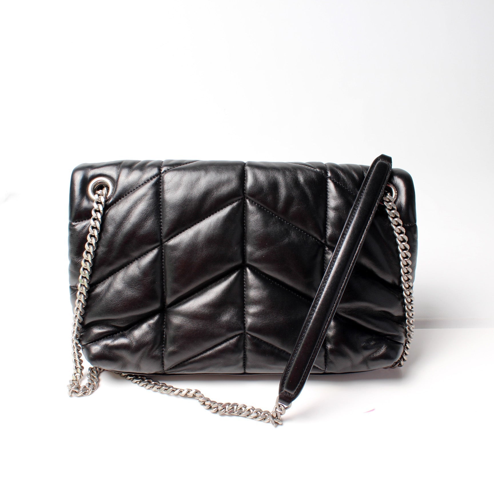 YSL Saint Laurent Puffer Bag Lambskin Quilted Small Travel Bag Small Lambskin 577476