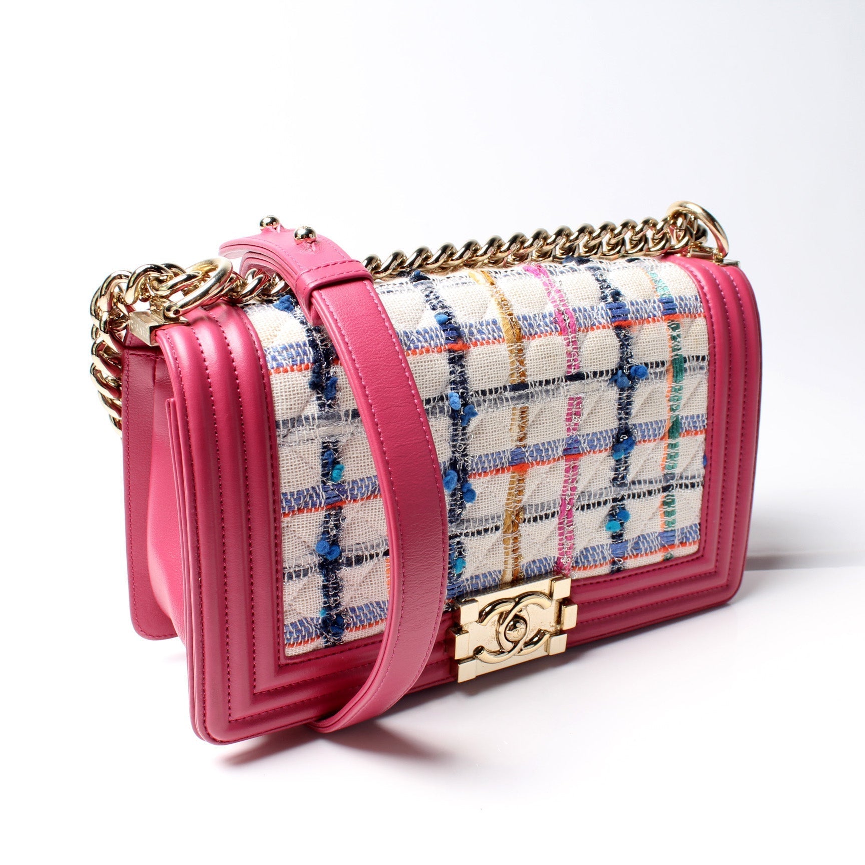 Chanel Boy Flap Tweed Handbag
